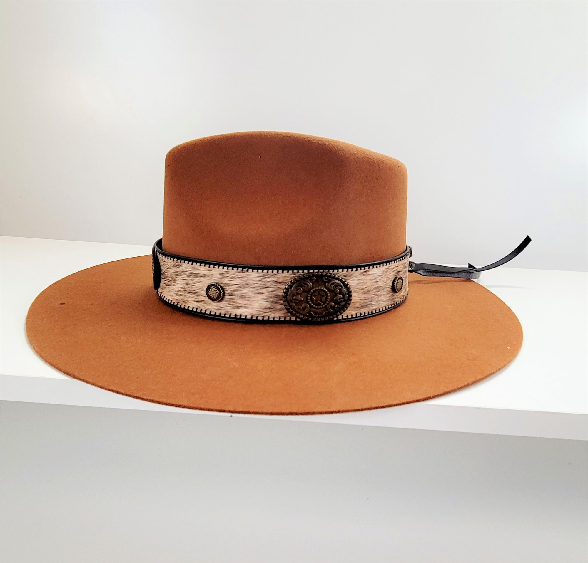 Fur Leather Hat Band